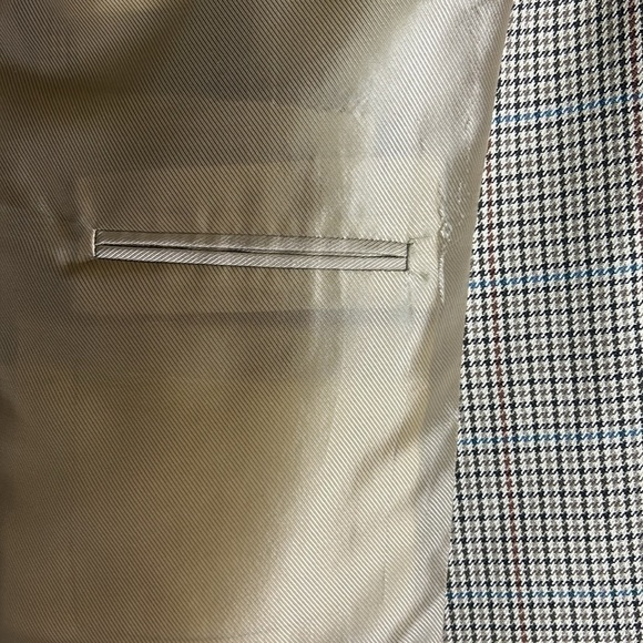 Cezar Del Prado Silk Wool Blend Houndstooth Two Button Blazer Sport Coat… - Picture 11 of 15